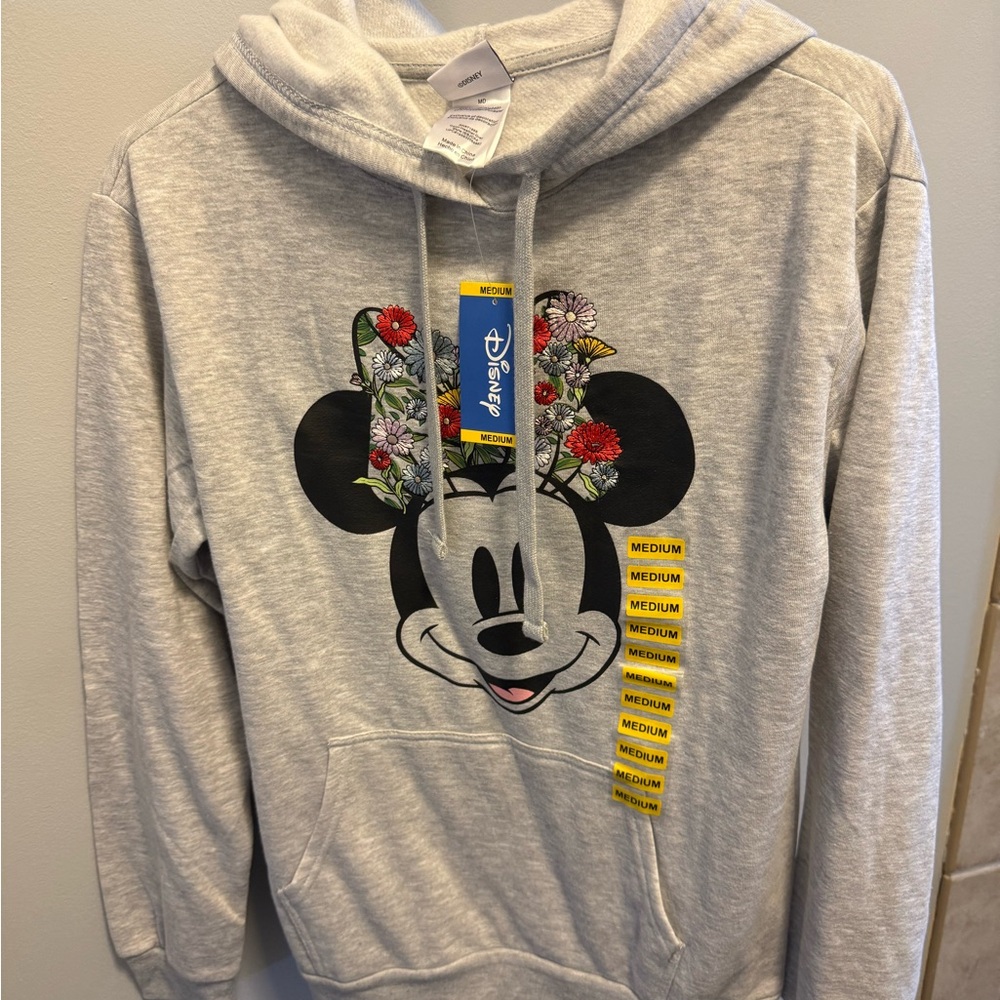 Disney Mickey Floral Ear Gray Hoodie